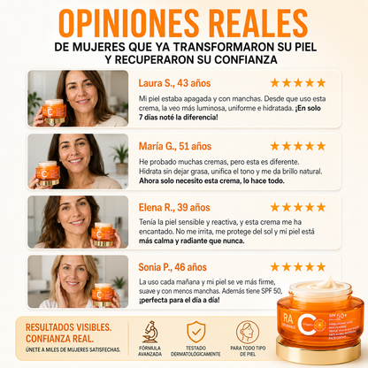 Crema anti arrugas + factor solar de 50 SPF